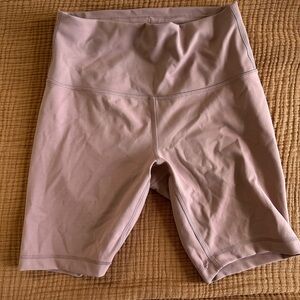 Lulu biker shorts. Pink color. Fits size 6-8